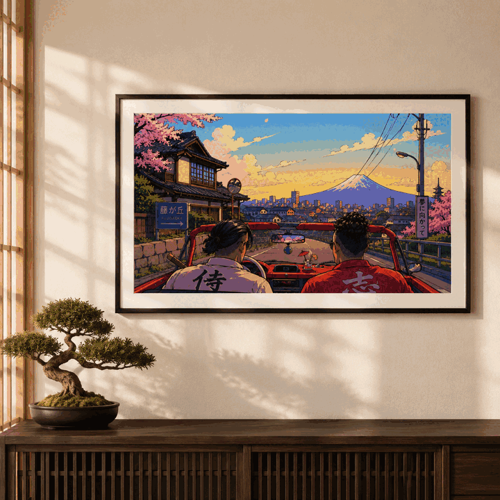 Animation KAGE ORIGINS — premières œuvres encadrées