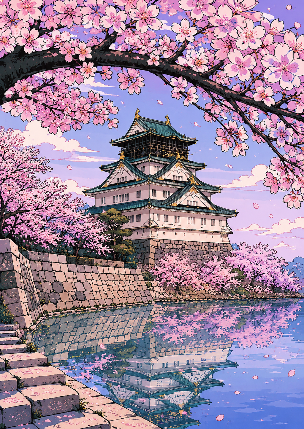 Illustration Château Sakura seule