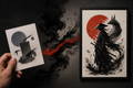 Une idée client transformée en illustration japonaise originale SLIMXHAKAGE