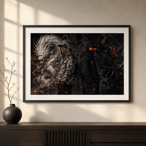DUALITY encadré dans un intérieur japonais
