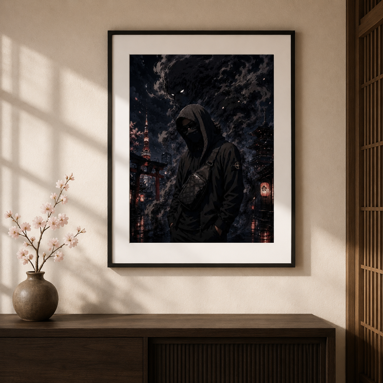 RYŪ NO KAGE encadré dans un intérieur japonais