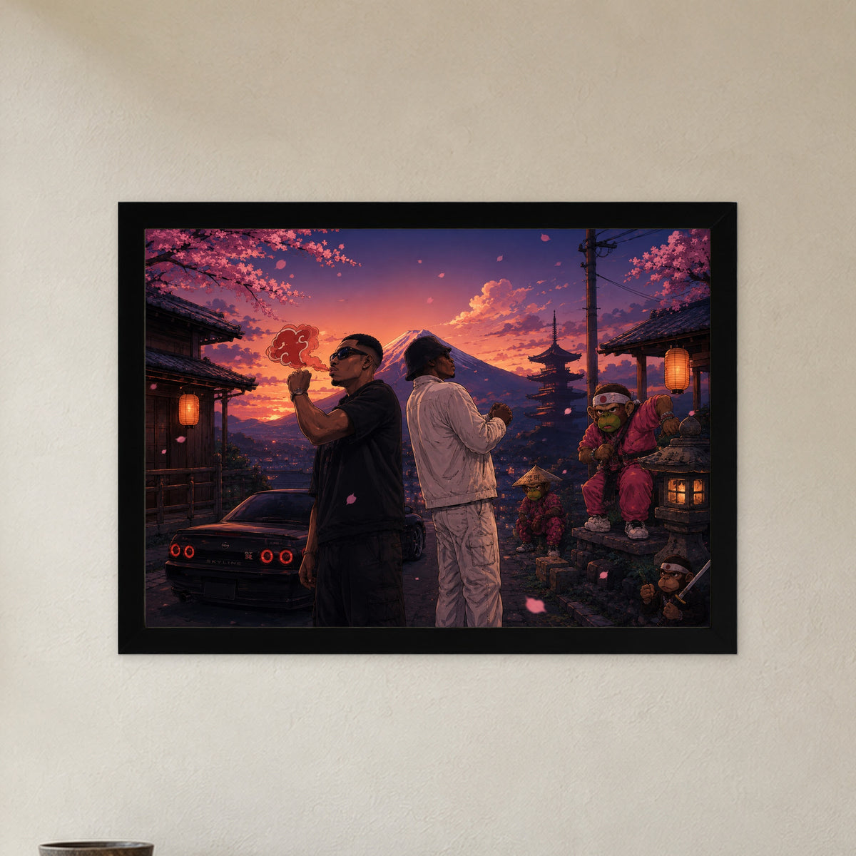 KAGE CONNECTION — Affiche artistique — Cadre noir Prodigi A3 — Vue frontale, sans passe-partout