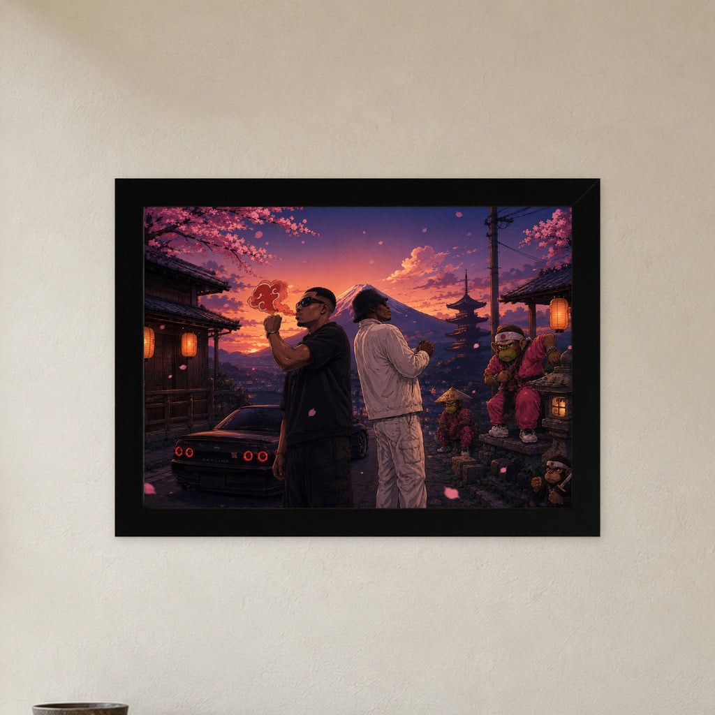 KAGE CONNECTION — Affiche artistique — Cadre noir Prodigi A4 — Vue frontale, sans passe-partout