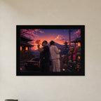 KAGE CONNECTION — Affiche artistique — Cadre noir Prodigi A4 — Vue frontale, sans passe-partout