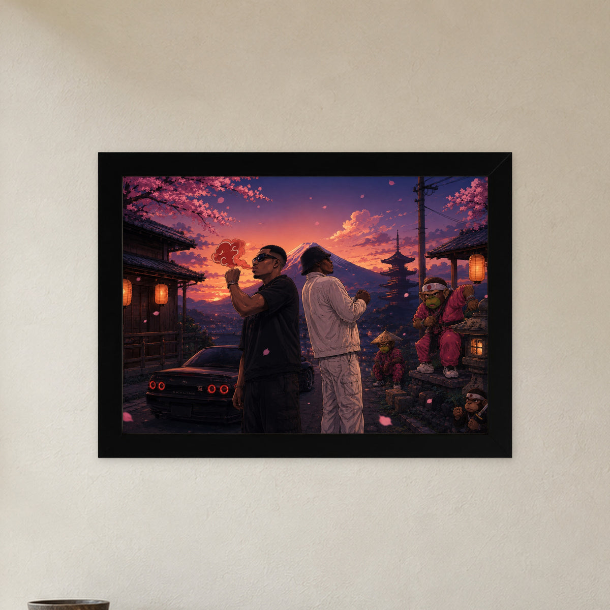 KAGE CONNECTION — Affiche artistique — Cadre noir Prodigi A4 — Vue frontale, sans passe-partout