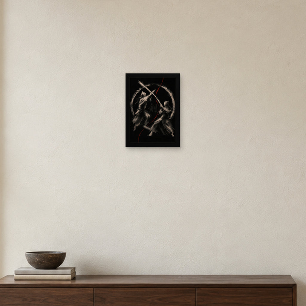 KENDŌ — L’Instant 剣 — Cadre noir Prodigi A4 — Intérieur japonais, sans passe-partout