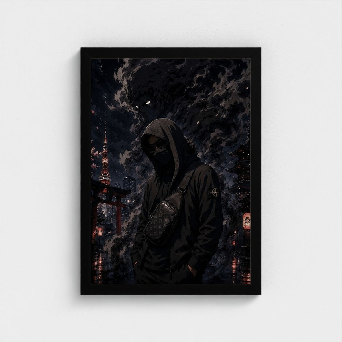 RYŪ NO KAGE — Affiche artistique — Cadre noir Prodigi A3 — Vue frontale, sans passe-partout